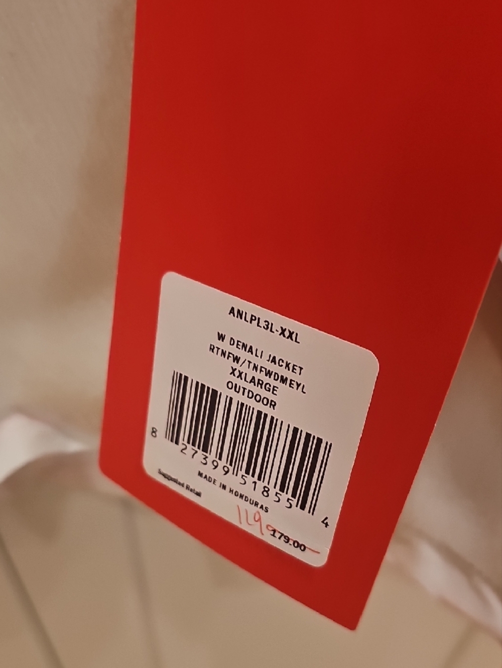 The North Face Denali White Fleece Jacket with Coral Pink Trim NWT - Picture 6 of 13